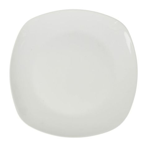 Assiette plate porcelaine LUMINA blanche D 24.5cm