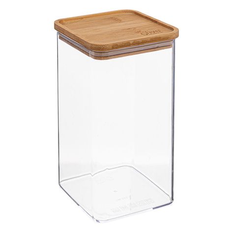 Boîte de conservation rectangulaire plastique et bambou 1.5L