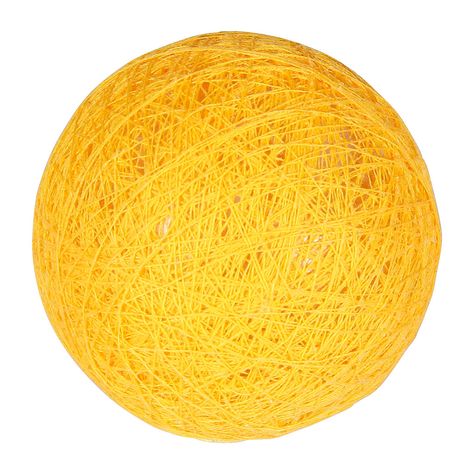 Boule tissu jaune moutarde D 6cm