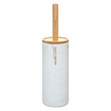 Brosse WC plastique et bambou marbre D 10.5x38cm
