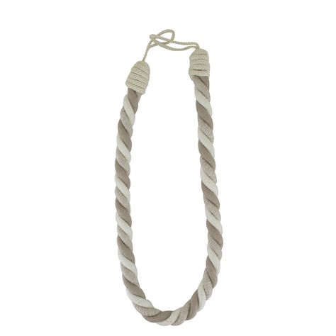 Embrasse corde coton tressé taupe D 2.2x60cm