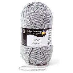 Fil à tricoter BRAVO gris clair 50g