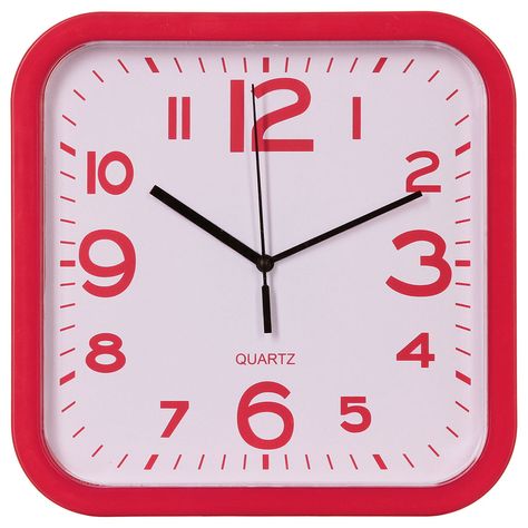 Horloge en plastique carrée 24.5x24.5cm