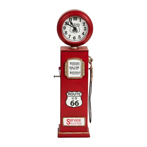Horloge métal et pastique rouge H 37.3cm