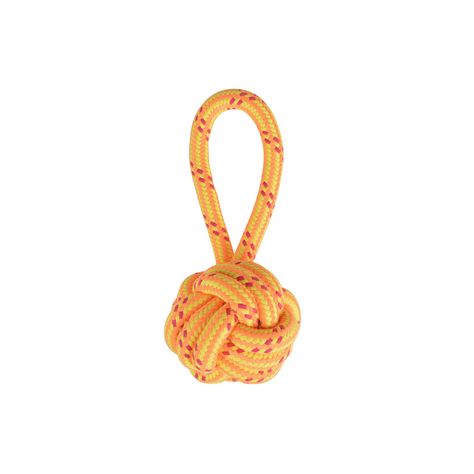 Jouet en corde balle orange D 10cm