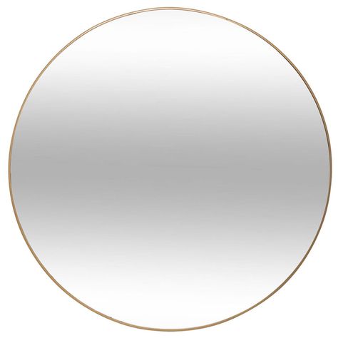Miroir rond ALICE métal doré D 76cm
