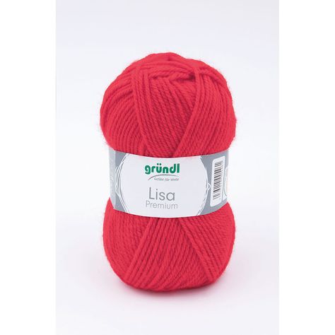 Pelote de laine LISA PREMIUM rouge 50g