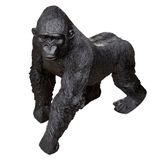 Statue gorille mouvement noir 22x13x22cm