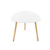 Table à café gigogne MILEO plateau blanc 40x41x40cm