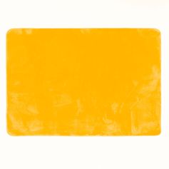 Tapis rectangulaire flanelle unie jaune 120x170cm