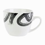 Tasse à café porcelaine ART noir et blanc 10cl - LETHU