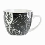 Tasse à café porcelaine VEGETALE noir et blanc 10cl - LETHU