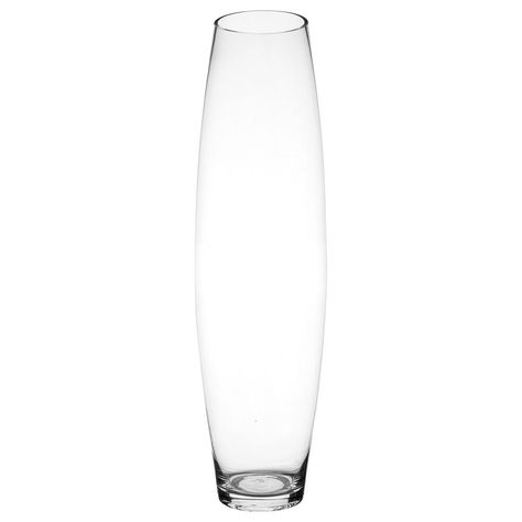 Vase bombé verre transparent D 13.5x50cm