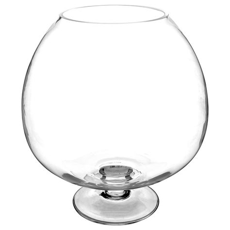Vase coupe verre transparent 30x32cm