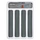 Range-couverts plastique 5 compartiments gris 33x23x4.5cm