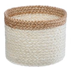 Panier SEAGRASS en jute blanc 12x15cm