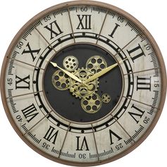 Horloge STELLA en métal doré D 57cm