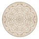 Set de table rond jute rosace blanche D 38cm