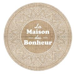 Set de table rond jute maison du bonheur D 38cm