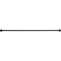 Kit tringle à rideaux fer forgé lune noir 120-210cm