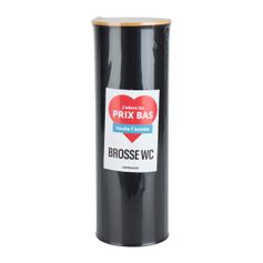 Brosse WC socle bois noire D 9.6x38cm