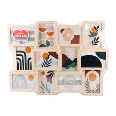 Pêle-mêle MIA 12 photos naturel 55.5x44.5x3cm