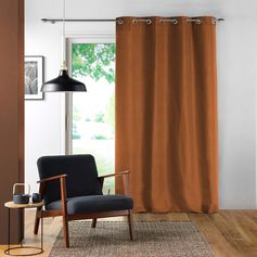 Rideau occultant à œillets camel 140x260cm