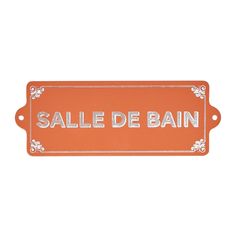 Plaque de porte décorative en métal 17x6.5cm