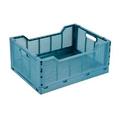 Cagette plastique pliable bleu 40x30cm