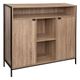 Buffet ALIAJ double porte fibres de bois et métal 68x35x176cm