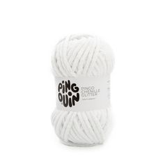Pelote de laine chenille blanc pailetté 100g | PINGOUIN