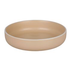 Assiette creuse AEKI grès beige D 20.5cm