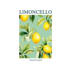 Affiche déco citron limoncello 21x29.7cm