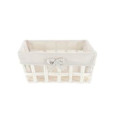 Panier rectangulaire végétal blanc 28x13x20cm