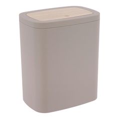 Poubelle rubber façon bambou beige 5L
