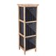 Meuble de rangement 3 tiroirs PAULOW naturel noir H 77cm