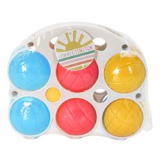 Lot de 6 boules de pétanque enfant D 7cm