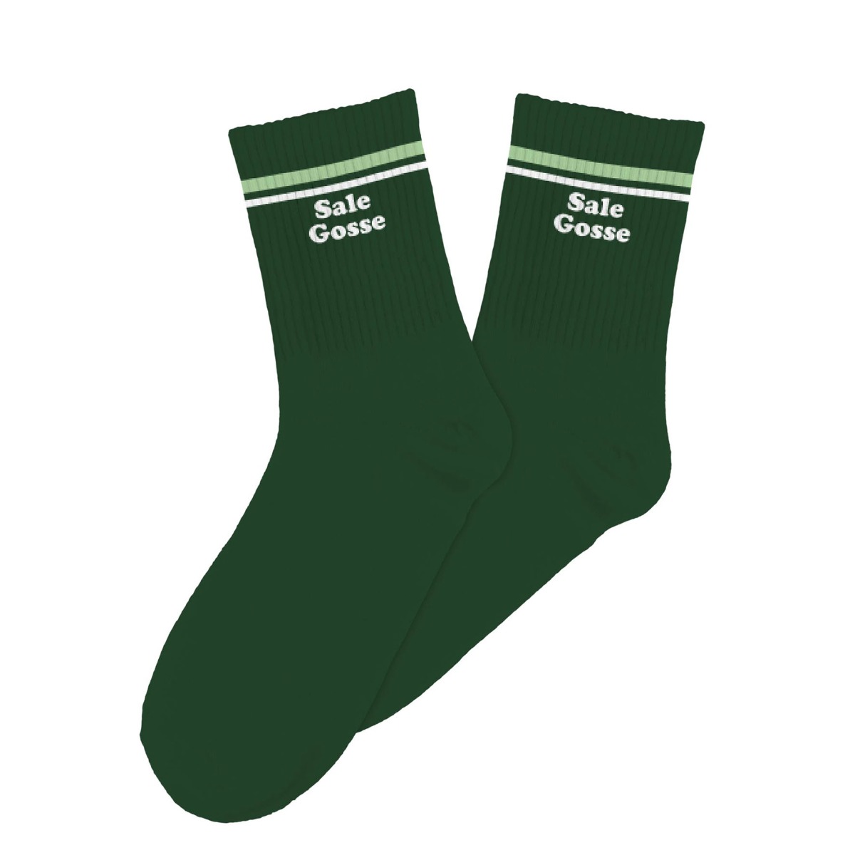 Chaussettes homme sale gosse vert et blanc 39-45