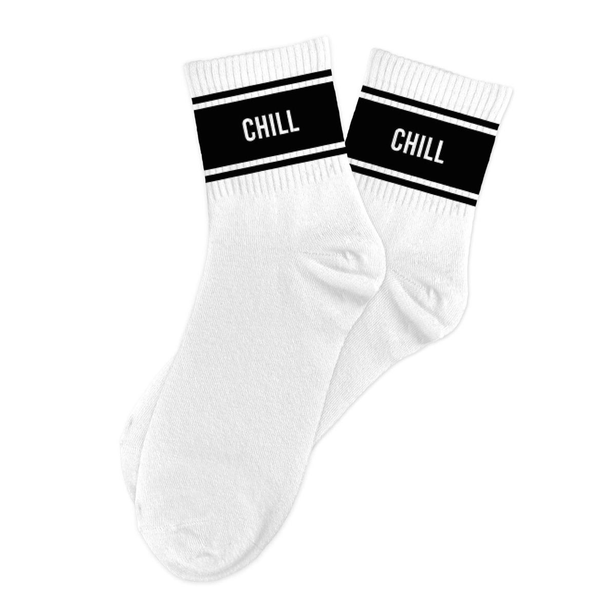 Chaussettes homme chill blanc et noir 39-45