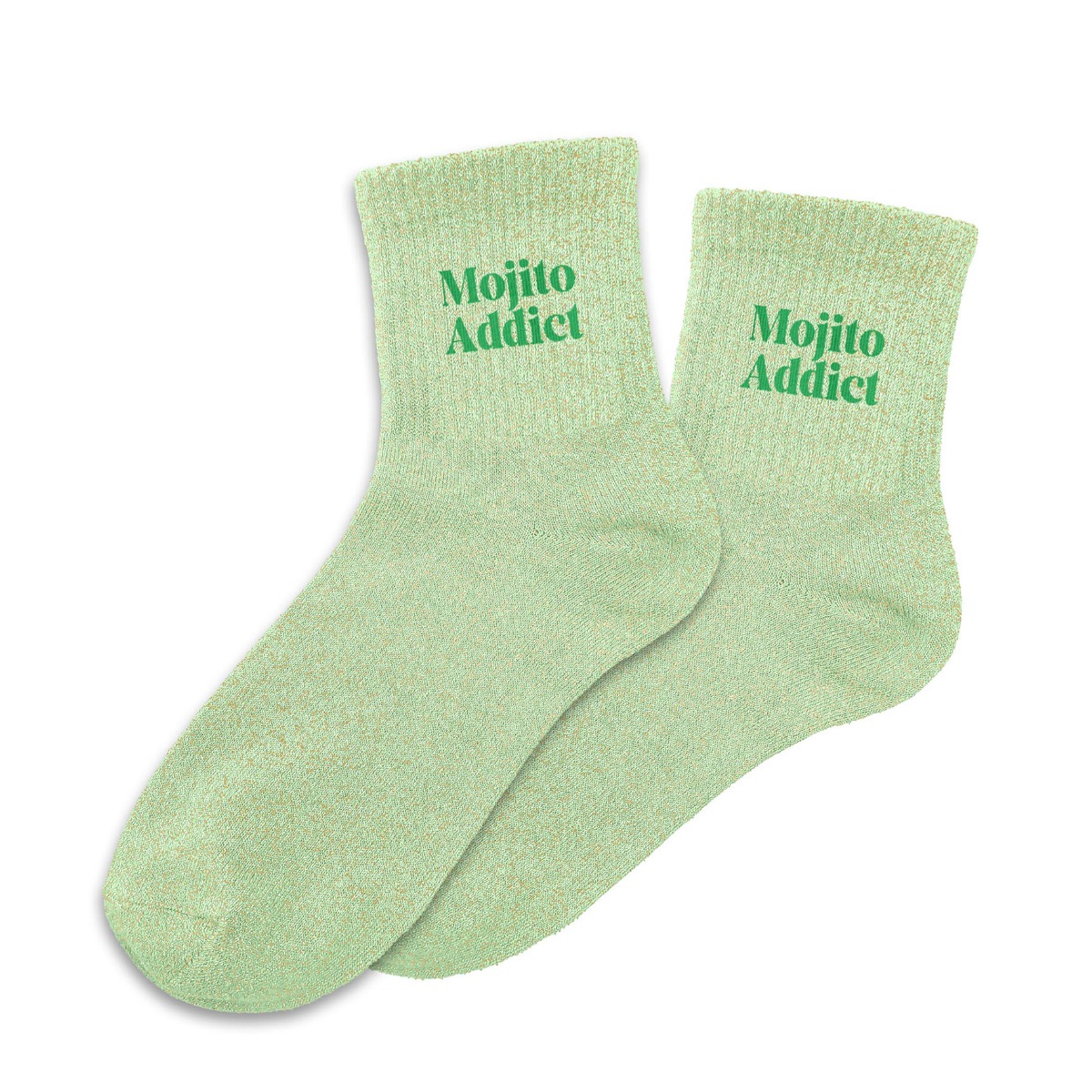 Chaussettes paillettes mojito addict vert 36-42