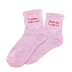 Chaussettes paillettes madame connasse rose 36-42