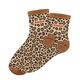 Chaussettes paillettes amour léopard marron rouge 36-42