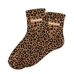 Chaussettes paillettes parfaite léopard marron noir 36-42