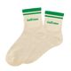 Chaussettes paillettes rayées gaffeuse beige et vert 36-42