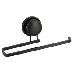 Porte serviette à ventouse alu noir 24x7.5cm