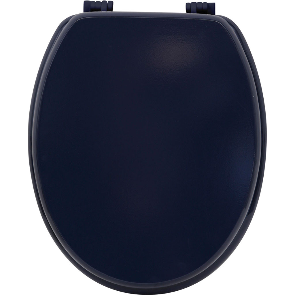 Abattant WC bois bleu nuit 37.5x46cm - Centrakor