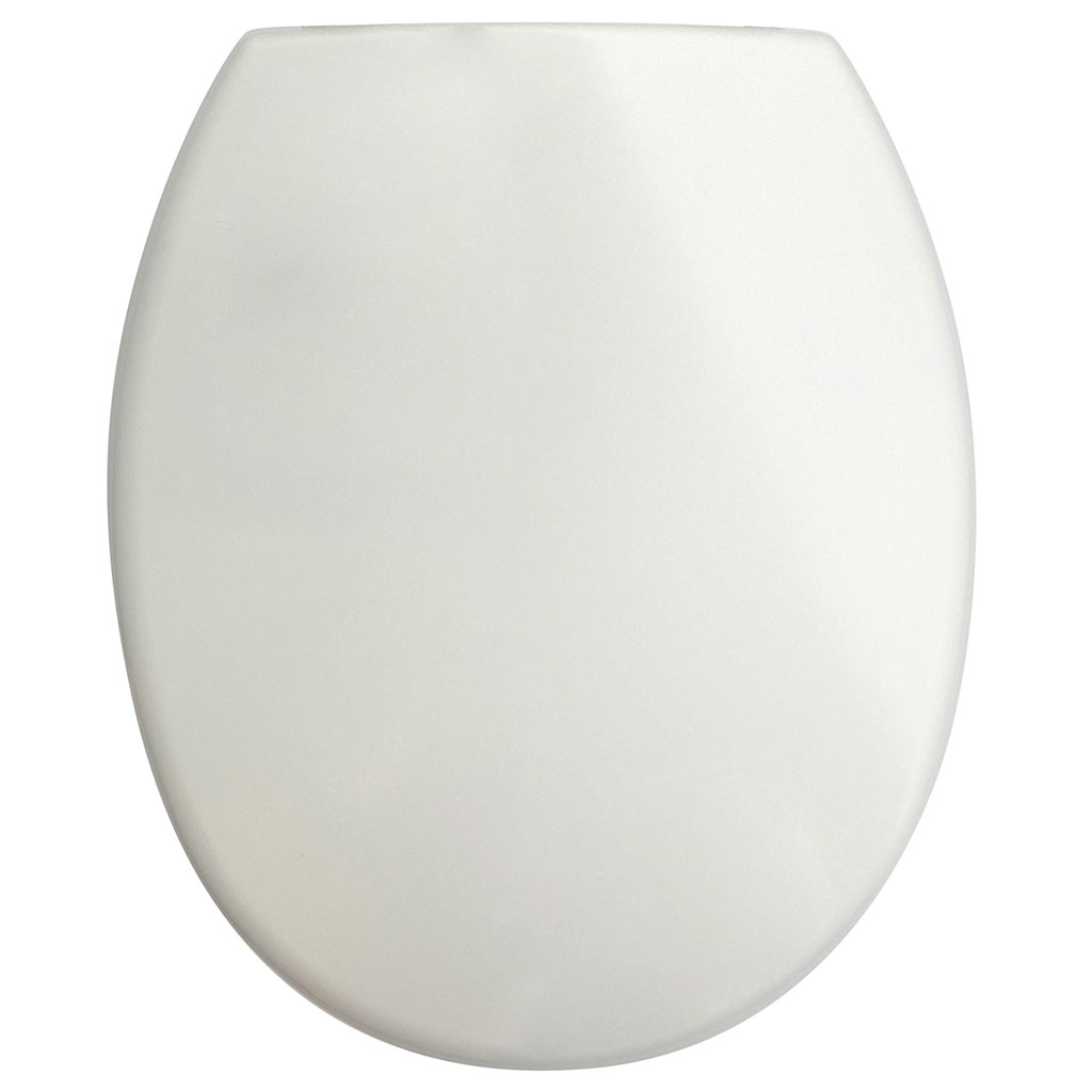 Abattant WC frein de chute plastique blanc 45x37cm - Centrakor