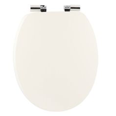 Abattant WC fibres de bois blanc 37.5x46cm
