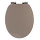 Abattant WC fibres de bois gris 37.5x46cm