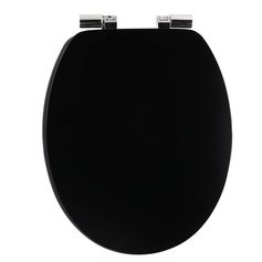 Abattant WC fibres de bois noir 37.5x46cm